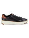 Tommy Hilfiger Men's Hines Contrast Sole Logo Sneakers In Black