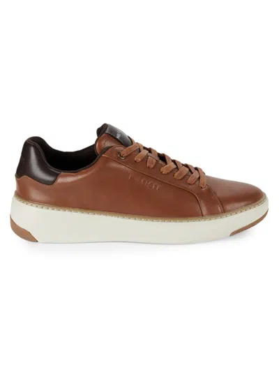 Tommy Hilfiger Men's Hines Contrast Sole Logo Sneakers In Medium Brown