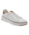 Tommy Hilfiger Men's Hines Lace Up Casual Sneakers In White,cognac