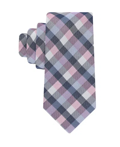 Tommy Hilfiger Men's Holden Seasonal Plaid Pattern Tie In Pink