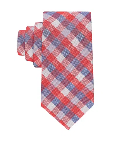 Tommy Hilfiger Men's Holden Seasonal Plaid Pattern Tie In Red