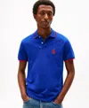 Tommy Hilfiger Regular Fit Crest Logo Pique Polo In Blue