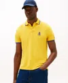 Tommy Hilfiger Regular Fit Crest Logo Pique Polo In Yellow