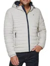 Tommy Hilfiger Men's Quilted Puffer Jacket, Created For Macy's In Ice