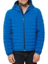 Tommy Hilfiger Men's Hooded Puffer Jacket In Royal