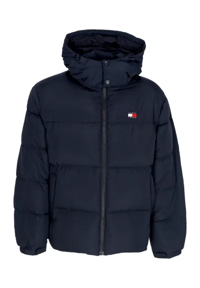 Tommy Hilfiger Men's Jacket Flag Back Alaska Puffer Ext Dark Night Navy In Blu Blu E Verdi