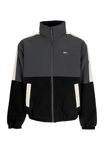 Tommy Hilfiger Men's Jacket Reversible Teddy Jacket Black/multiple