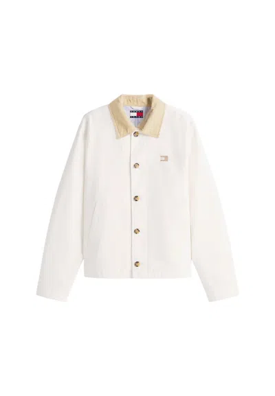 Tommy Hilfiger Men's Jacket  Dm0dm21666 Ancient White