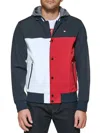 Tommy Hilfiger Men's Jersey Hooded Bomber Jacket In Midnightbuff