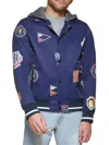 Tommy Hilfiger Men's Varsity Regular-fit Hooded Bomber Jacket In Print