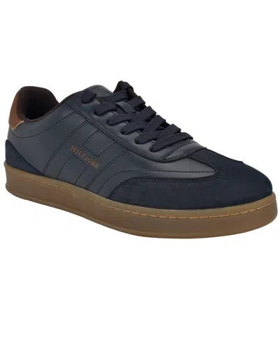 Tommy Hilfiger Men's Jolene T-toe Lace Up Sneakers In Navy,cognac Multi