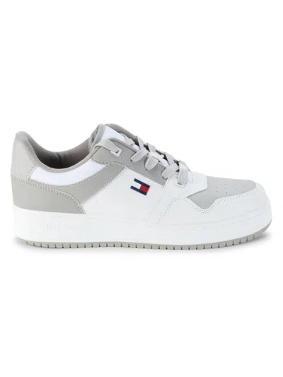 Tommy Hilfiger Colorblock Sneaker In White Grey