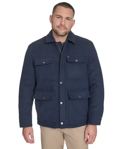 Tommy Hilfiger Men's Lay Down Collar Field Jacket In Blue