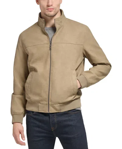 Tommy Hilfiger Men's Laydown Collar Bomber Jacket In Brown