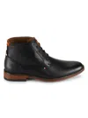 Tommy Hilfiger Men's Leather High Top Derbys In Black