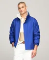 Tommy Hilfiger Logo-print Zipped Hoodie In Wedge Blue