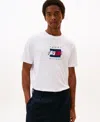 Tommy Hilfiger Men's Linear Flag 1985 Graphic T-shirt In White