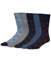 Tommy Hilfiger Men's Lobster 5-pk. Crew Dress Socks In Multi