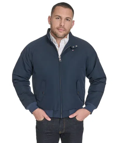 Tommy Hilfiger Men's Logo Detail Bomber Jacket In Blue