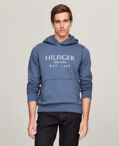 Tommy Hilfiger Men's Logo Hoodie In Aegean Sea