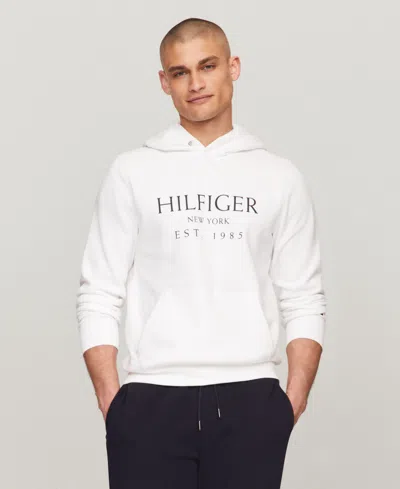 Tommy Hilfiger Men's Logo Hoodie In White