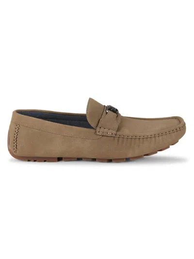 Tommy Hilfiger Men's Logo Loafers In Taupe