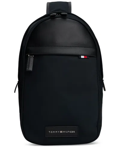 Tommy Hilfiger Men's Logo Medium Sling Pack In Black