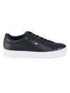 Tommy Hilfiger Blue Recycled Polyester Men Sneaker In Dark Blue