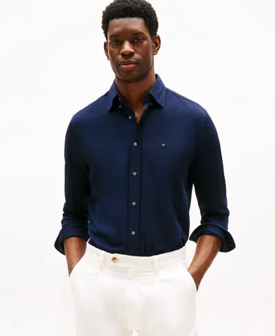 Tommy Hilfiger Men's Long Sleeve Button Front Performance Shirt