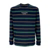 Tommy Hilfiger Men's Long Sleeve T-shirt Regular Stripe L/s Tee Dark Night Navy In Multi