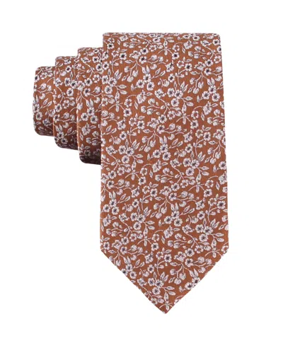 Tommy Hilfiger Men's Luca Floral Tie In Brown