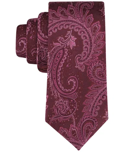 Tommy Hilfiger Men's Lucia Classic Paisley Tie In Burgundy