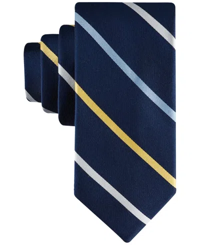 Tommy Hilfiger Men's Mac Stripe Tie In Navy Yellow
