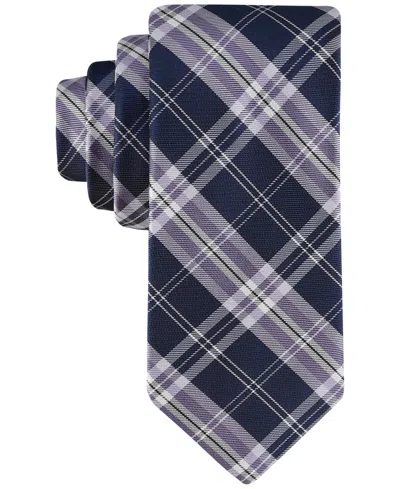 Tommy Hilfiger Men's Marley Plaid Tie In Navy Purple