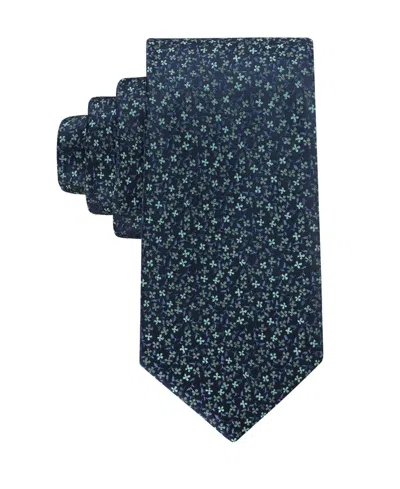 Tommy Hilfiger Men's Matlock Floral Print Classic Tie In Blue
