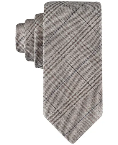 Tommy Hilfiger Men's Meadow Plaid Tie In Taupe