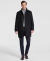 Tommy Hilfiger Men Classic Melange Overcoat In Black
