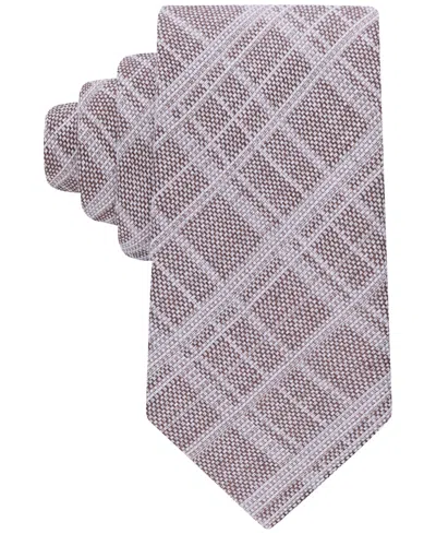 Tommy Hilfiger Men's Memphis Tonal Grid Tie In Gray
