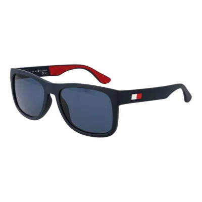 Tommy Hilfiger Blue Men Sunglasses In Black