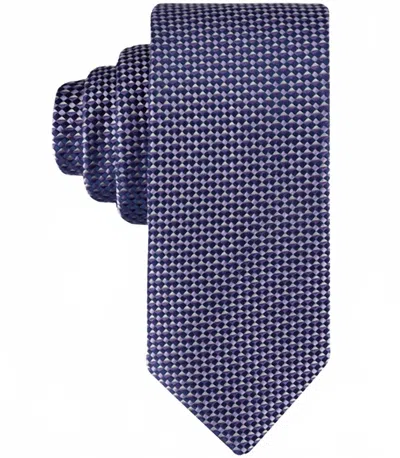 Tommy Hilfiger Men's Micro-geo Tie In Navy/purple In Blue
