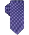 Tommy Hilfiger Men's Micro-grid Tie In Purple In Blue