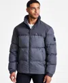 Tommy Hilfiger Men's Mixed-media Puffer Jacket In Charcoal