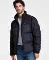 Tommy Hilfiger Men's Mixed-media Puffer Jacket In Port