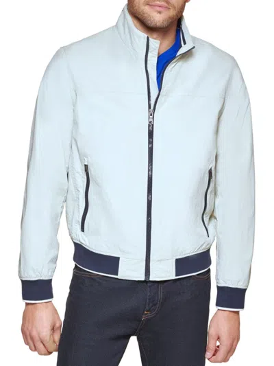 Tommy Hilfiger Men's Mockneck Bomber Jacket In Ice