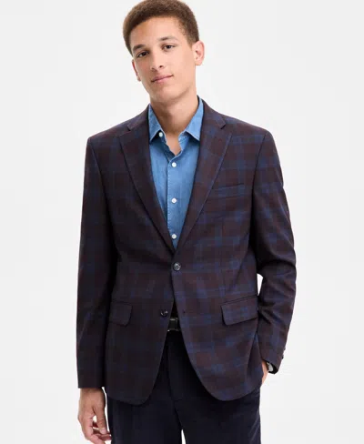 Tommy Hilfiger Men's Modern-fit Check Sport Coat In Blue