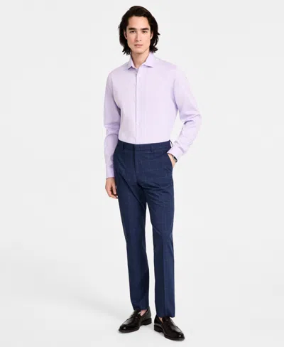 Tommy Hilfiger Men's Modern-fit Plaid Dress Pants In Blue
