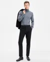 Tommy Hilfiger Men's Modern-fit Knit Pinstripe Suit Separate Pants In Black