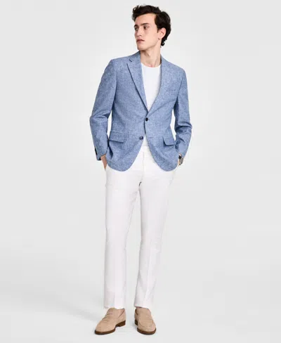 Tommy Hilfiger Men's Modern-fit Linen Sport Coat In Light Blue