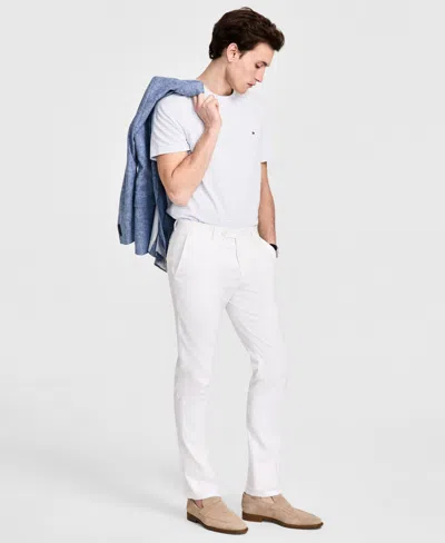 Tommy Hilfiger Men's Modern-fit Linen Pants In White