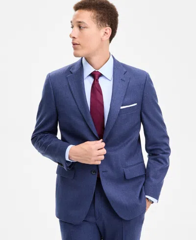 Tommy Hilfiger Men's Modern-fit Pure Wool Suit Separate Jacket In Blue